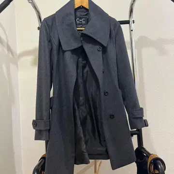 그레이 울 코트 더블 브레스트