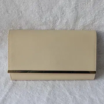 베이지 클러치백 골드 스트라이프