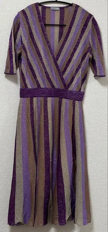 미사용 마레라 반팔 라메 니트 원피스 M