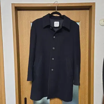 UNITED TOKYO 메리노 멜톤 스텐카라 코트 사이즈 2 네이비