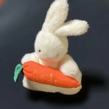 레트로 토끼 봉제 인형 당근 포함 sekiguchi