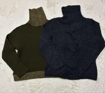 리얼 페이크 터틀 니트 2세트