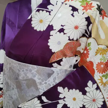 순수 실크 금은 부품 자수 사계절 풀꽃 호몬기 (716)