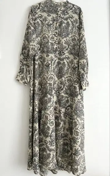 [새상품급] Re: EDIT 긴팔 셔츠 원피스 프린트 패턴