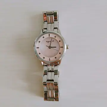 에네스베 손목시계 여성용 핑크 아날로그 agnesb