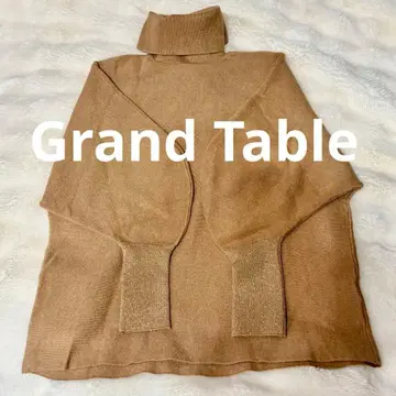 미사용 새상품 Grandtable 돌먼 터틀넥 베이지 스웨터 손세탁 OK