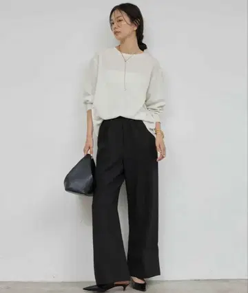 택 포함 미사용품 GALLARDAGALANTE 와이드 드로스트 팬츠