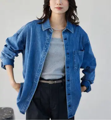 BARNYARDSTORM 컷 데님 셔츠 자켓