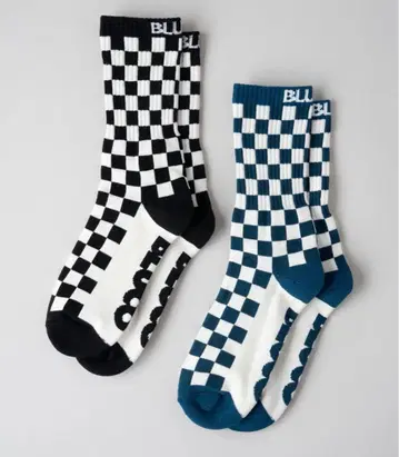 BLUCO/부루코 2-PACK SOX -CHECKER-