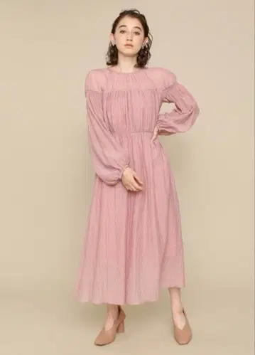 FURFUR 티어드 개더 원피스