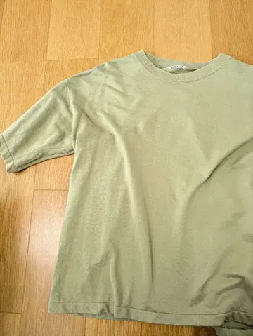 오라리 T셔츠 두꺼운 원단 맨투맨 소재 사이즈 3 옐로우 그린 카키