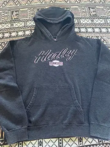 Harley-Davidson 프론트 로고 후드티 블랙