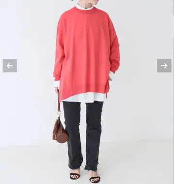 스픽앤스팬 파인울 빅 풀오버 핑크