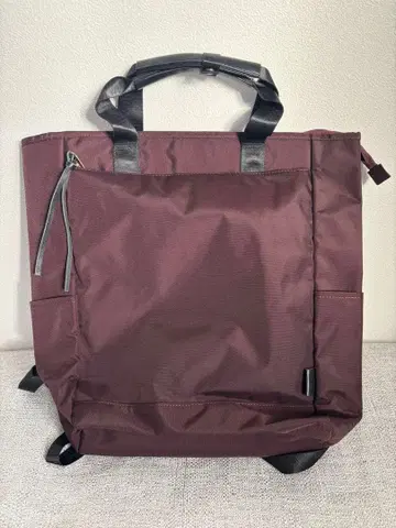 아네로 버건디 토트형 백팩