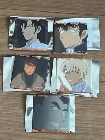 코난랜드 메모리얼 캔뱃지 경찰학교조 5개 세트 2