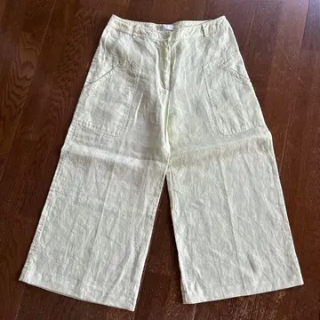 SIMON KNEEN 옅은 옐로우 컬러 가우초 팬츠