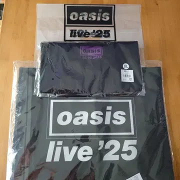 oasis 도쿄돔 live25 티셔츠 백 2종