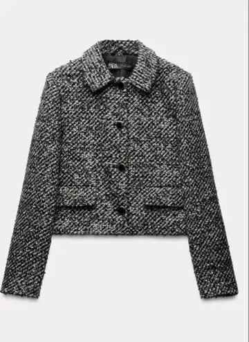 ZARA 스팽글 텍스처 자켓