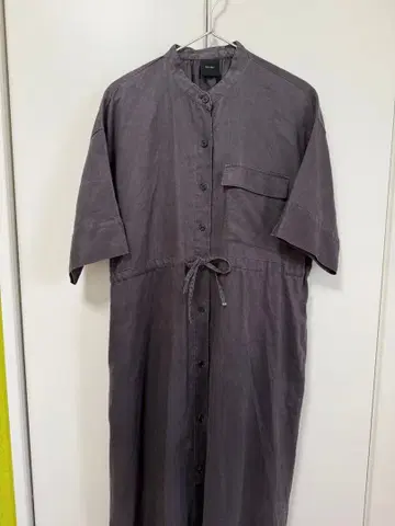 Spick & Span 스미 블랙 셔츠 원피스 반팔