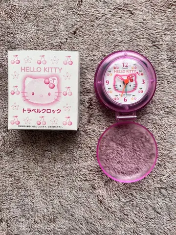 헬로키티 체리 트래블 락 시계 산리오 1999년