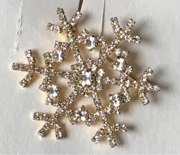 눈꽃송이 브로치 골드 컬러