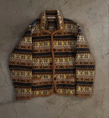 Mademoiselle NON NON 페어아일 패턴 가디건