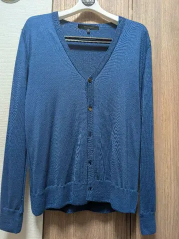 DESIGNWORKS 캐시미어 혼방 V넥 가디건 M 사이즈 파랑