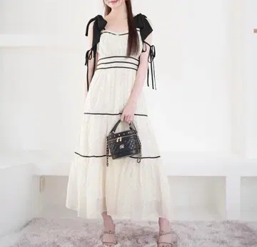 ROUGE by POMME d'amour 도트 쉬폰 원피스 S 사이즈