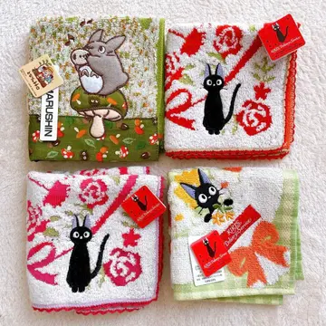 [ 새상품 미사용 ] 지브리 마녀 배달부 키키 키키 토토로 타월 손수건