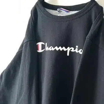 챔피온 로고 맨투맨 트레이닝복 L 블랙 구제 의류