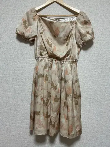 WILLSELECTION Disney 꽃무늬 반팔 원피스