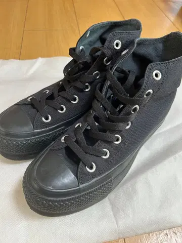 CONVERSE ALL STAR / 통굽 블랙 스니커즈 하이컷