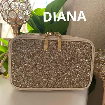 [ 컨디션 최상 ] DIANA 글리터 숄더백 골드라메