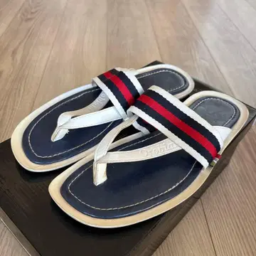 오로비안코 가죽 플립플랍 네이비 M