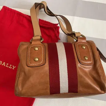 BALLY 브라운 가죽 핸드백