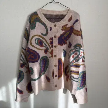 Lumier 페이즐리 무늬 니트 가디건