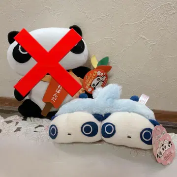 타레판다 헤이세이 레트로 플리스 봉제 인형 머플러 블루