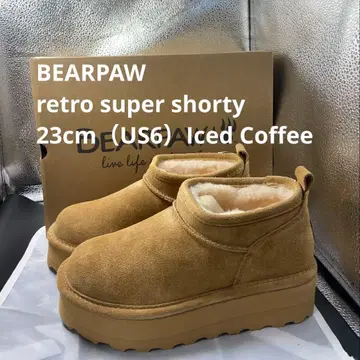 미사용품 retro super shorty 베어파우 23cm 통굽 부츠