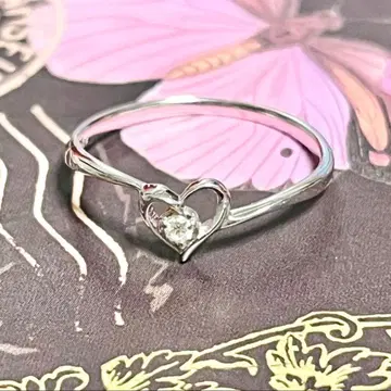 사만다 티아라 k10 WG 다이아 하트 반지