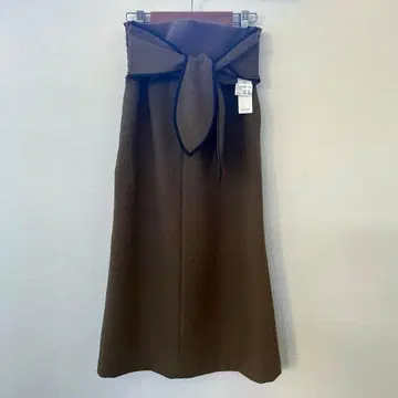 페넬 FENNEL 브라운 리본 포함 타이트 스커트 38