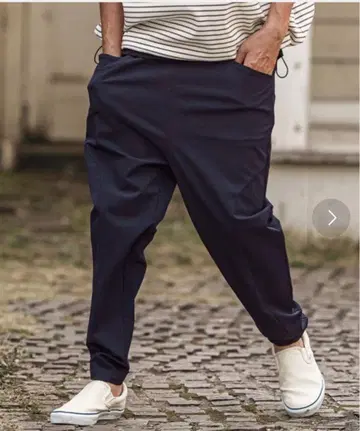 캄비오 cambio 스트레치 나일론 테이퍼드 이지 팬츠 네이비 S