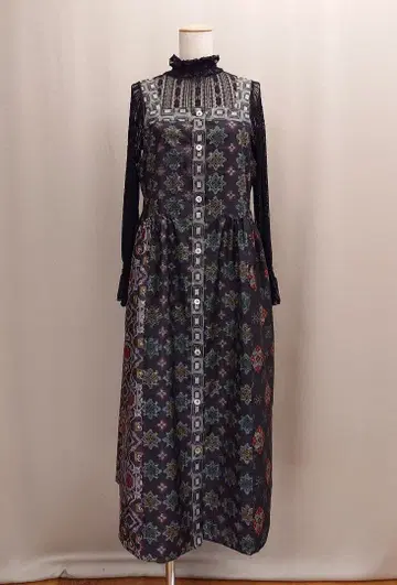 기모노 리메이크 어깨끈 오버롤 스커트 (요청품)