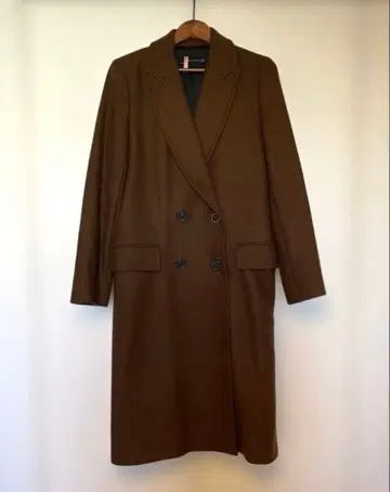 새상품급 ZARA 브라운 울 코트