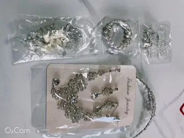 액세서리 세트 실버 화이트 5점 세트