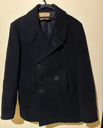 울 피 코트 네이비