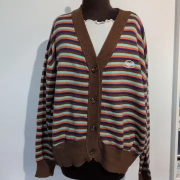 ROXY 멀티 컬러 스트라이프 가디건