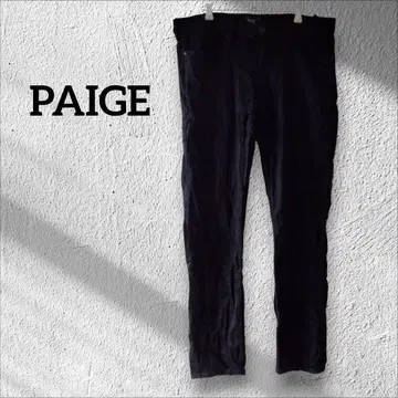 1점 한정 PAIGE 블랙 슬림핏 팬츠 하의 블랙