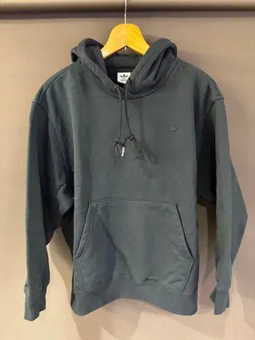 adidas 여성용 블랙 두꺼운 원단 후드티 170/88A (LL)