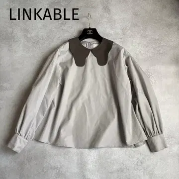 미사용급 린카블 LINKABLE 버터플라이 컬러 블라우스 프리 사이즈