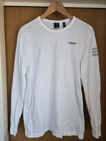 G-STAR RAW 화이트 긴팔 티셔츠